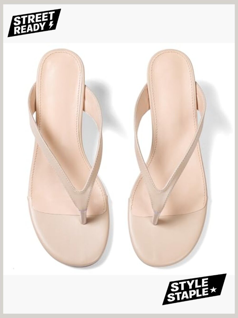 Womens Kitten Heel Sandals Round Open Toe Flip Flop Slides Short Heeled Sandals - Picture 6 of 7